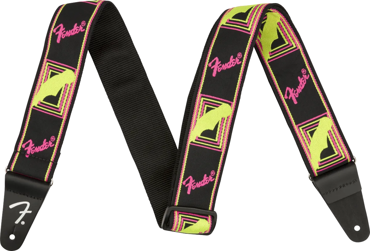 Fender Neon Monogrammed Strap, 2"