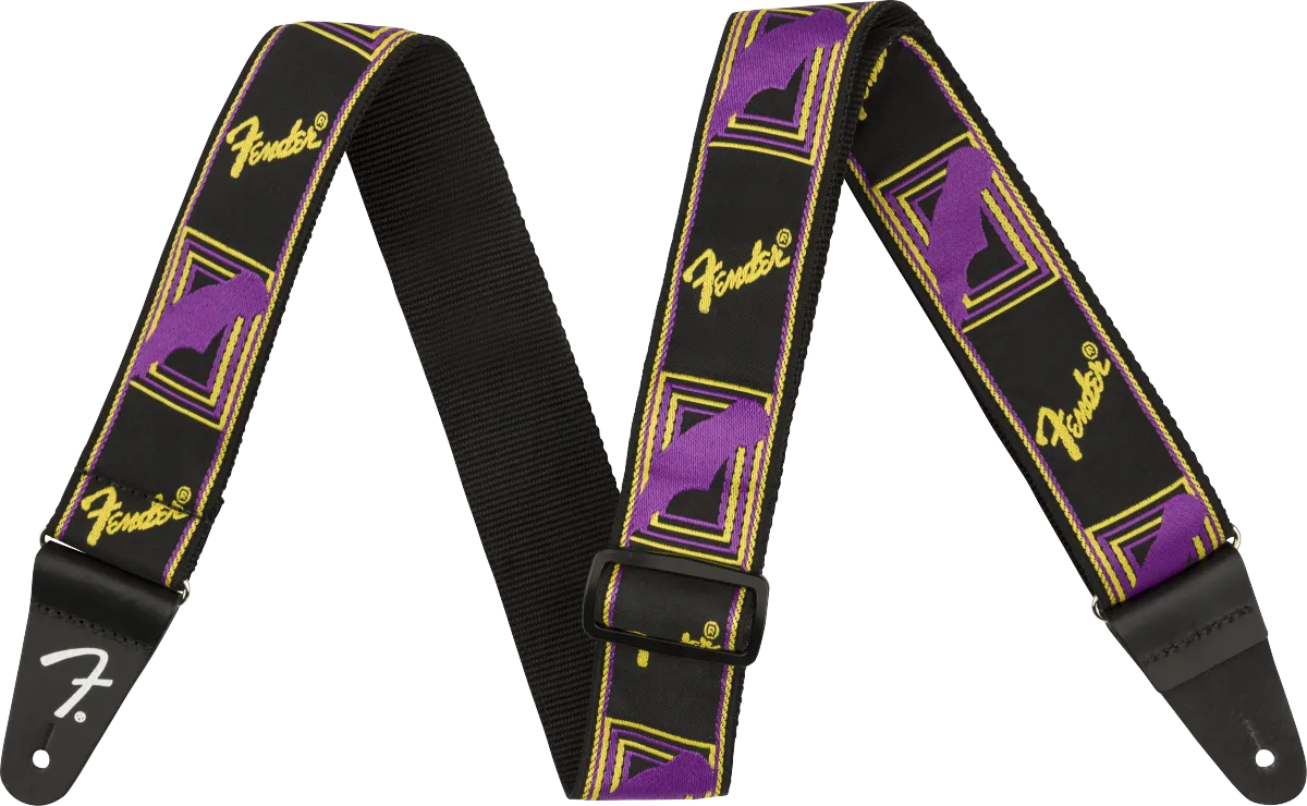 Fender Neon Monogrammed Strap, 2"