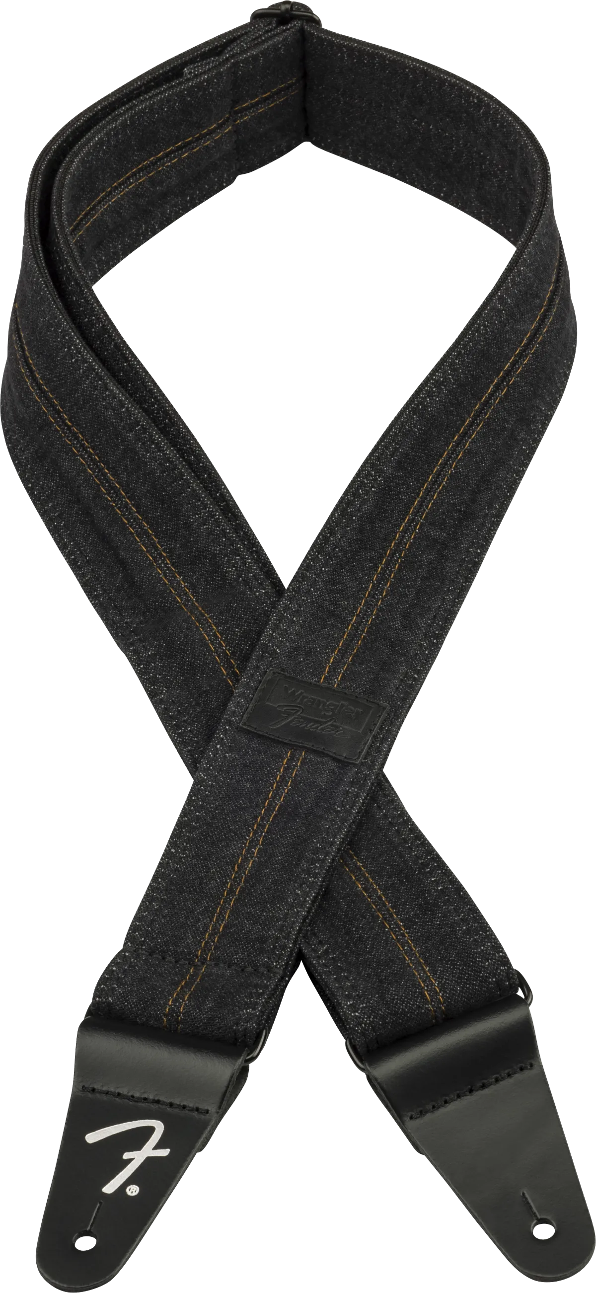 Fender® x Wrangler® Denim Strap, Washed Black Stitch