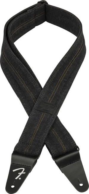Fender® x Wrangler® Denim Strap, Washed Black Stitch