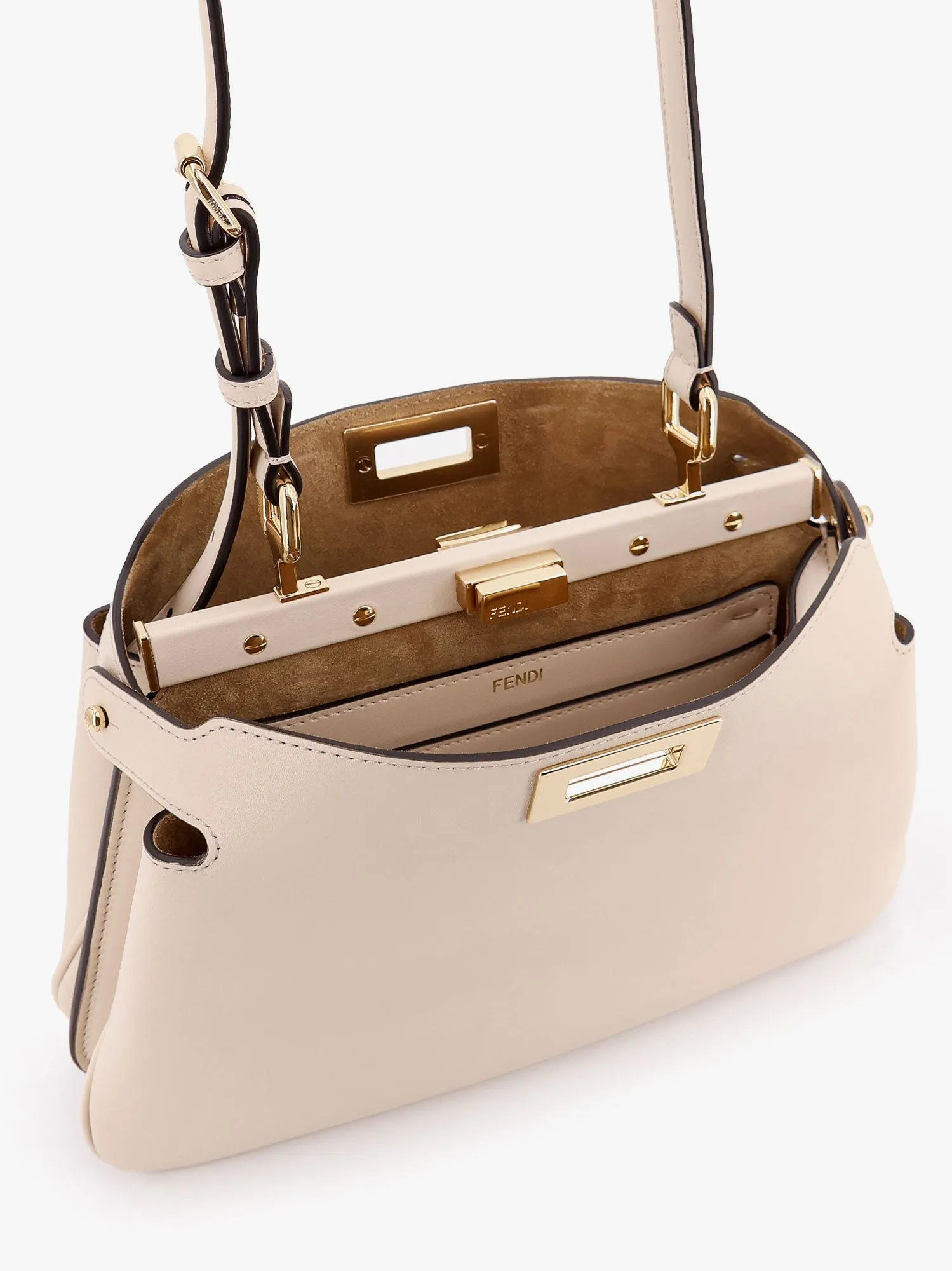 Fendi Peekaboo Soft Small Leather Shoulder Bag