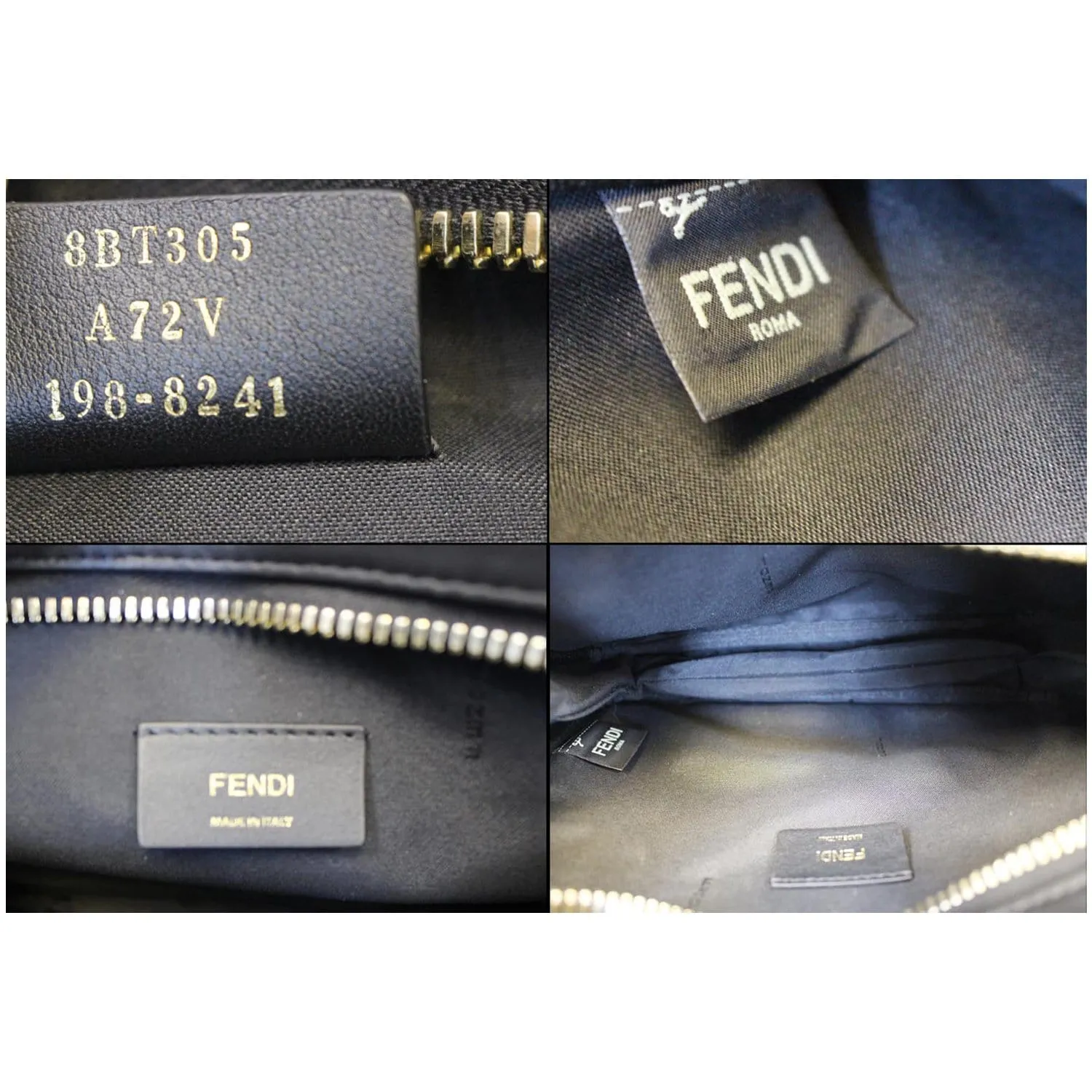 FENDI Upside Down Leather Belt Bag Black