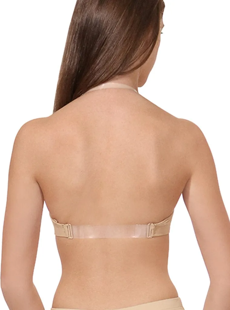 Final Sale Clearance Euroskins Padded Seamless Clear Back Strap Bra