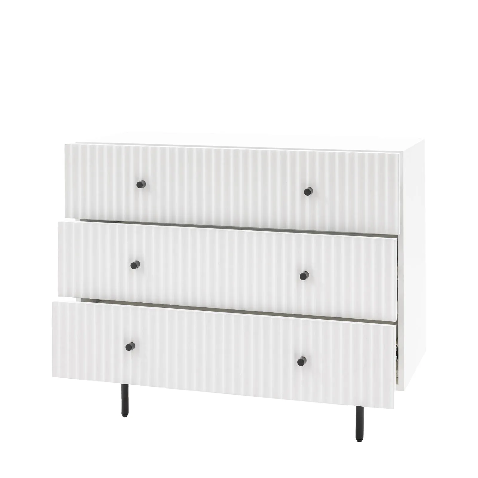 FLUTE White Chest of Drawers
