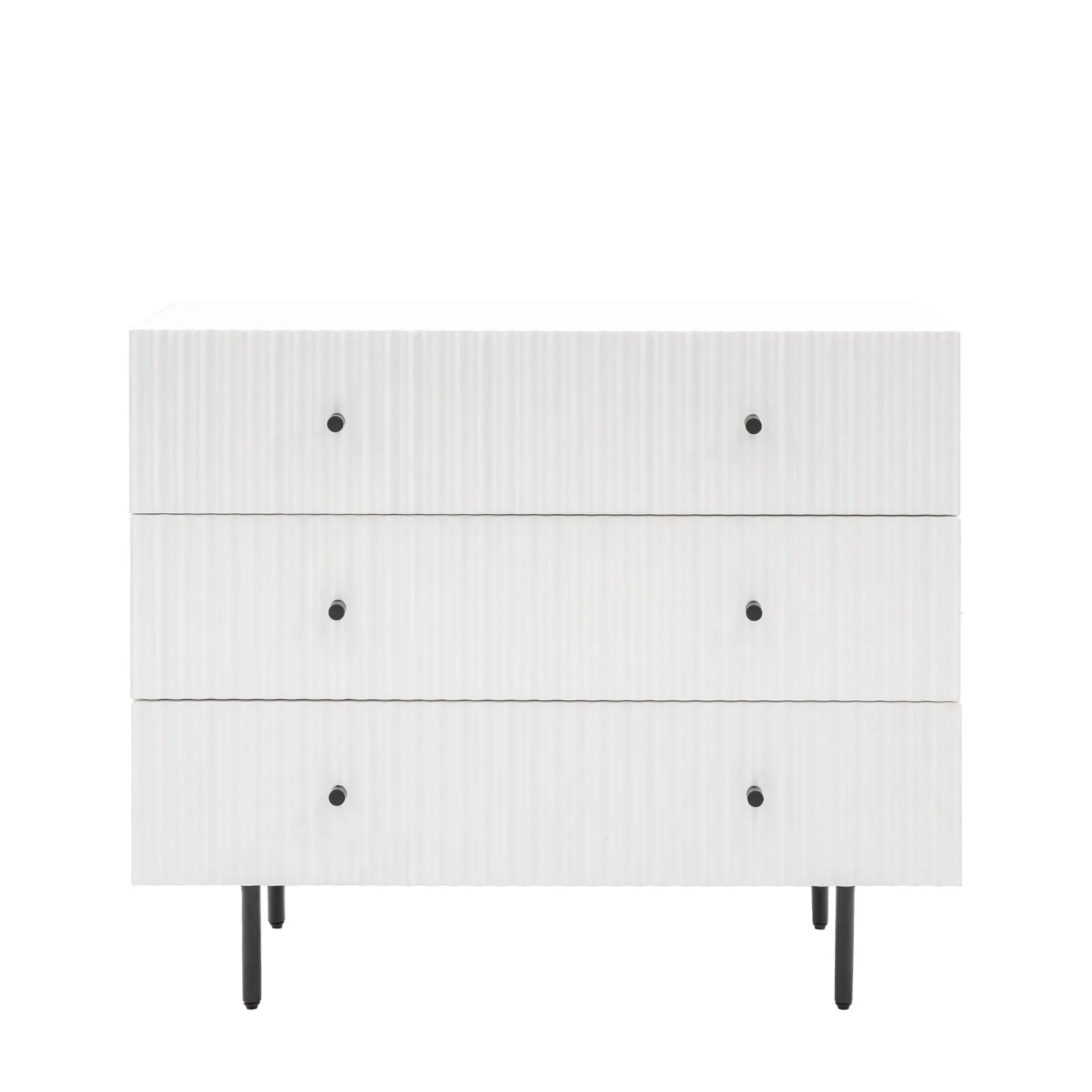 FLUTE White Chest of Drawers