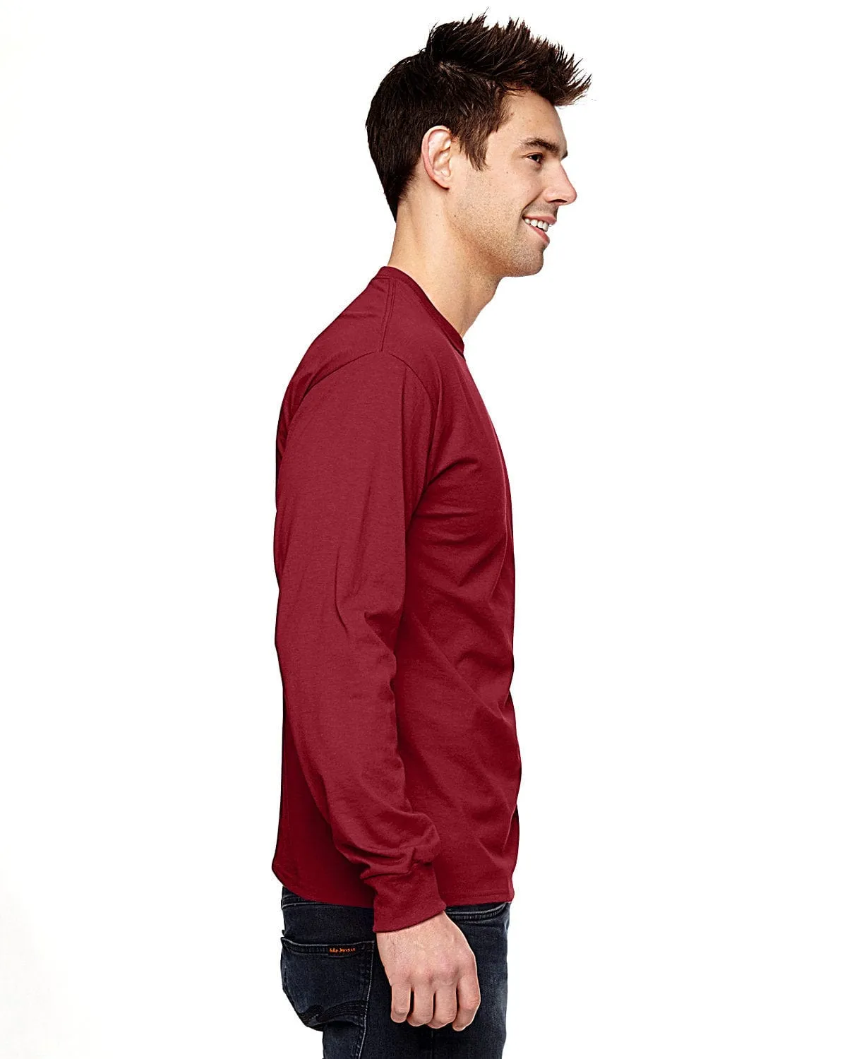 Fruit of the Loom Lightweight Long Sleeve T-Shirt | Crimson