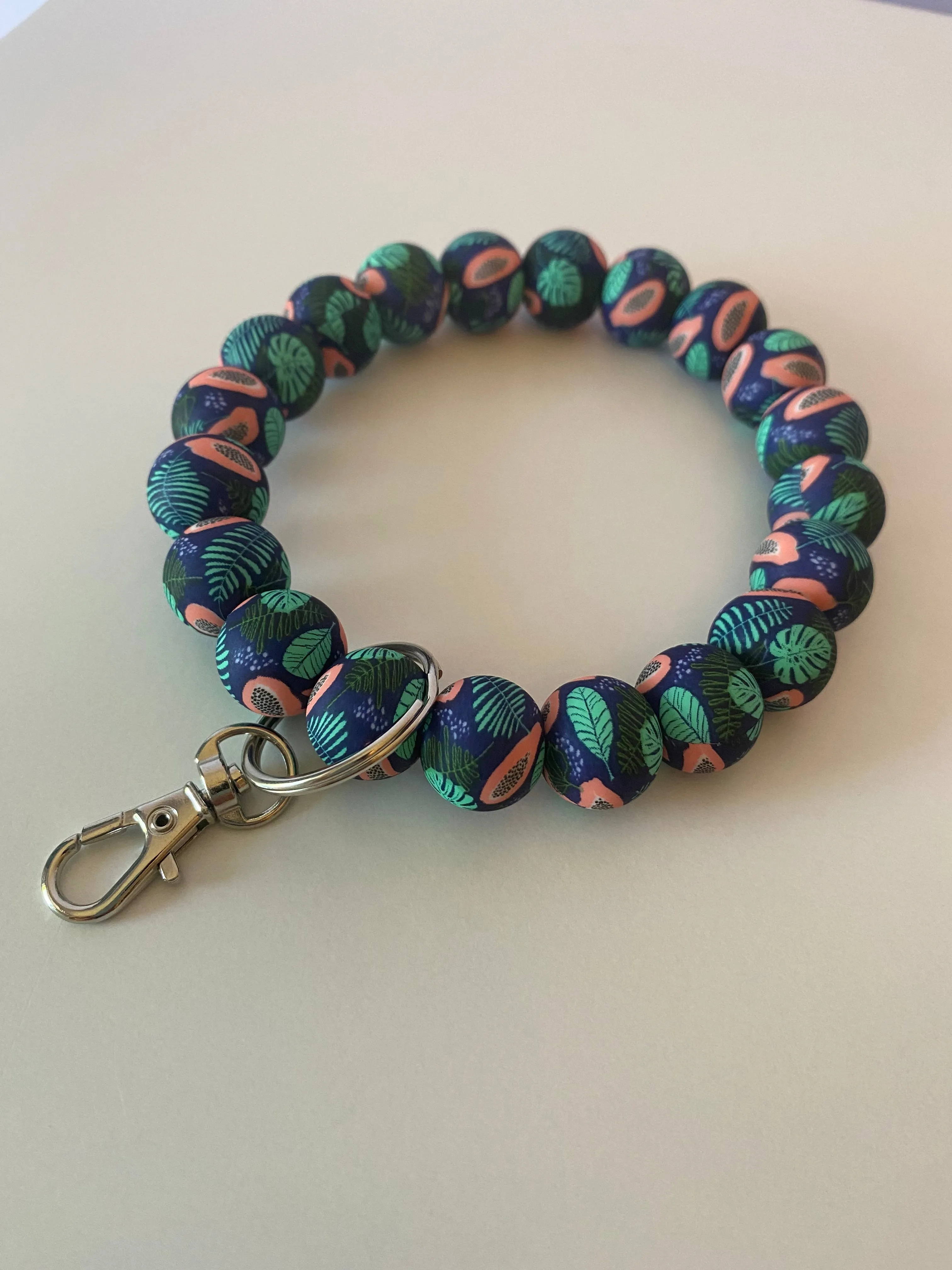 “Fruit Print” Wristlet Keychain