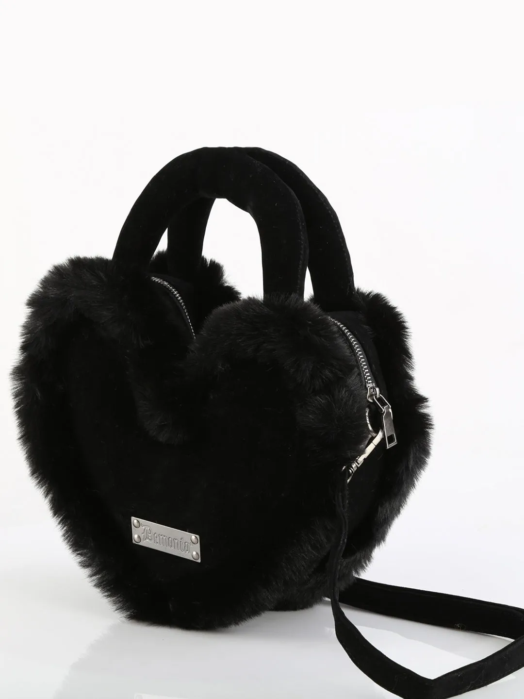 Fuzzy Heart Purse
