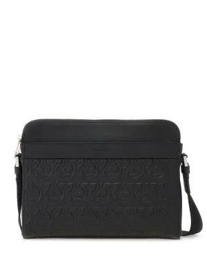Gancini leather crossbody bag