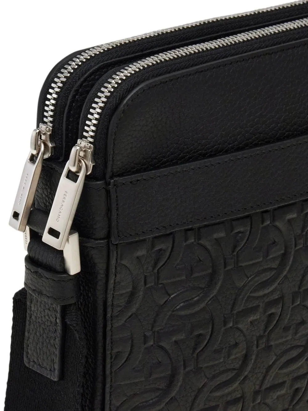Gancini leather crossbody bag