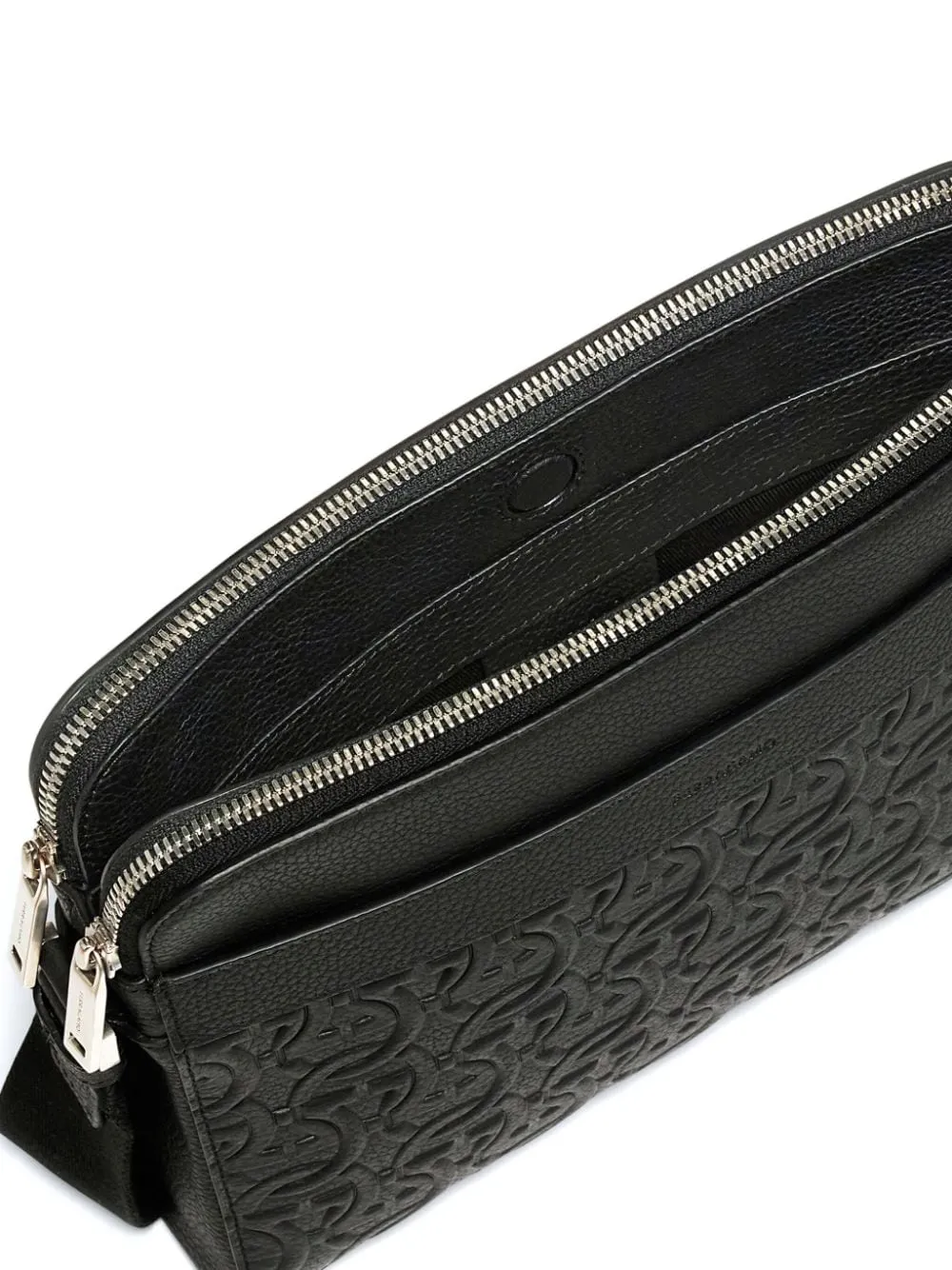 Gancini leather crossbody bag