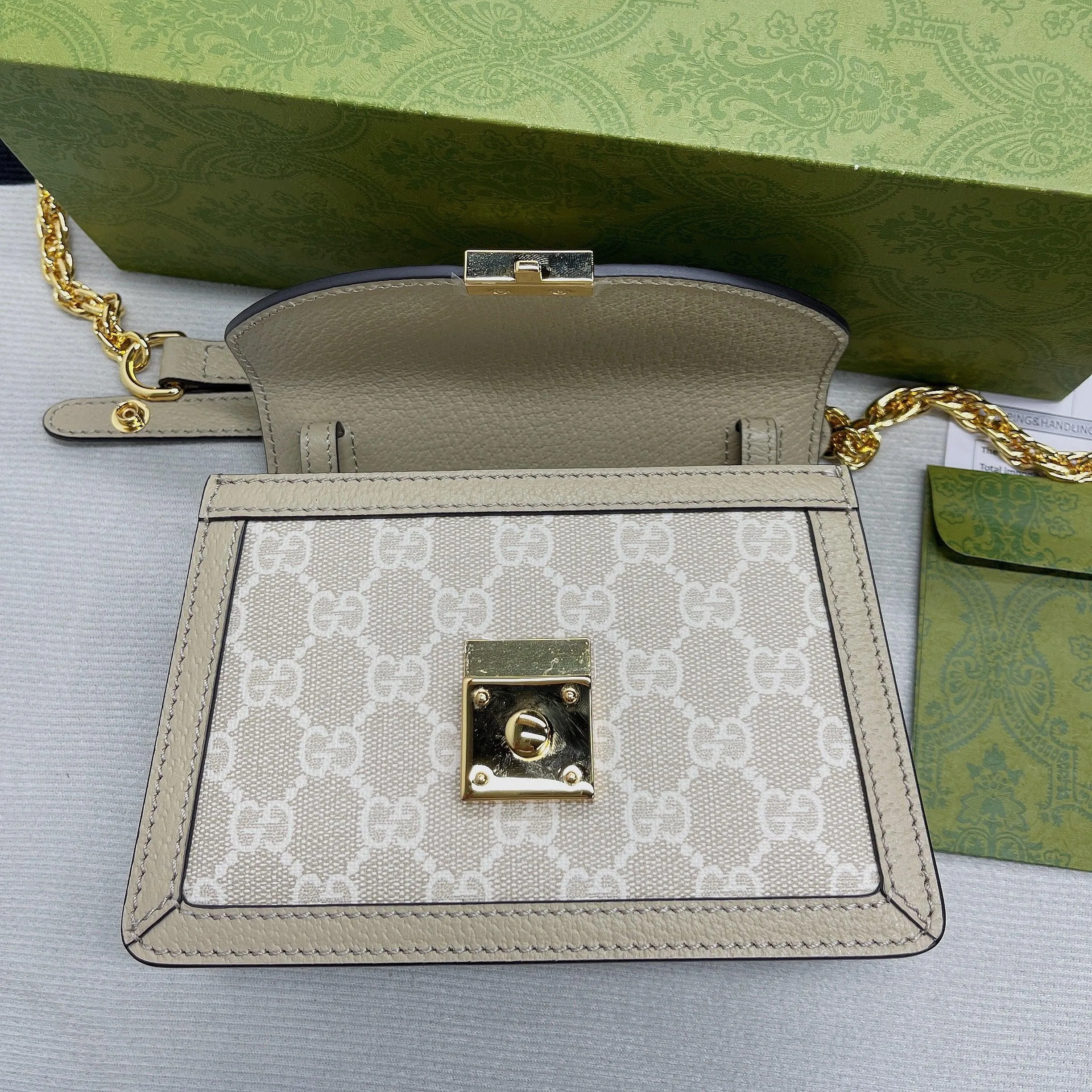 gg Ophidia gg Mini Shoulder Bag Beige For Women, Women&#8217;s Bags 6.9in/18cm gg 696180 UULAG 9682