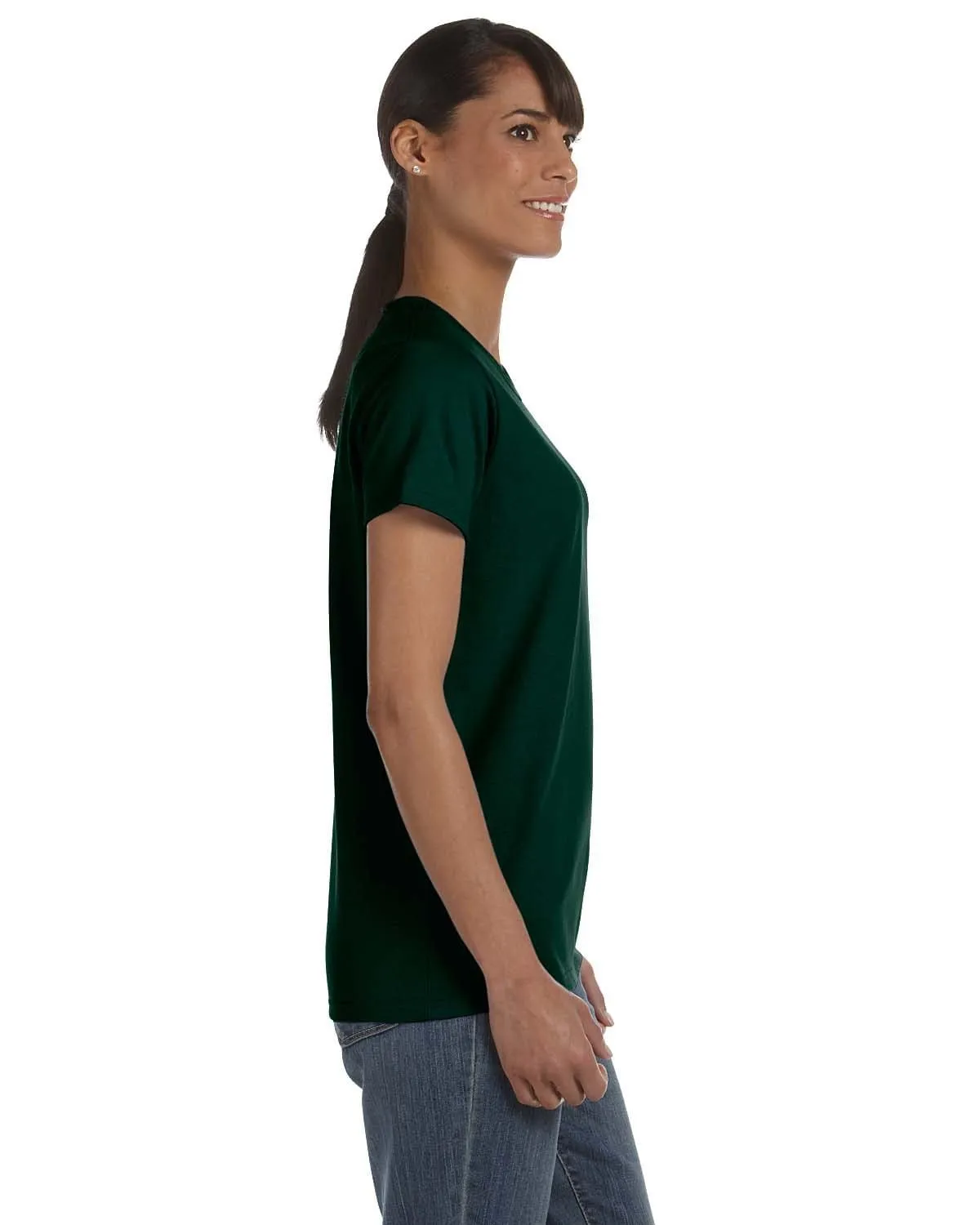 Gildan Ladies Lightweight 100% Cotton T-Shirt | Forest Green