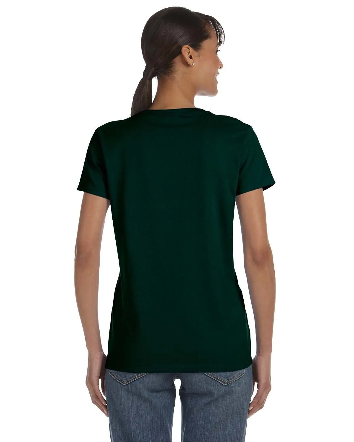 Gildan Ladies Lightweight 100% Cotton T-Shirt | Forest Green