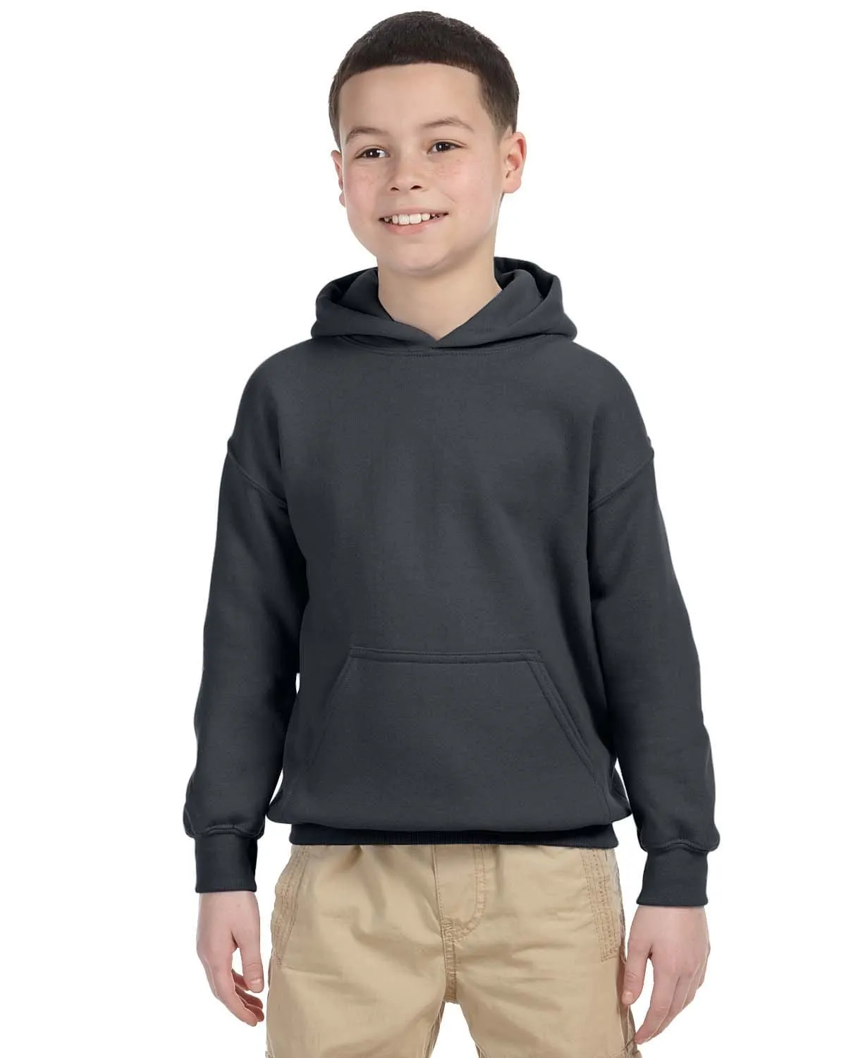 Gildan Youth Lightweight 50/50 Hoodie | Charcoal