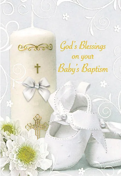 God's Blessings on your Baby's Baptism Greeting Card