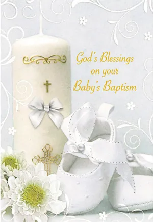 God's Blessings on your Baby's Baptism Greeting Card