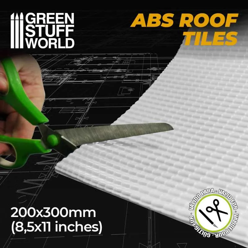 GSW Plasticard - Textured Roof Tiles Sheet 2,5x7mm