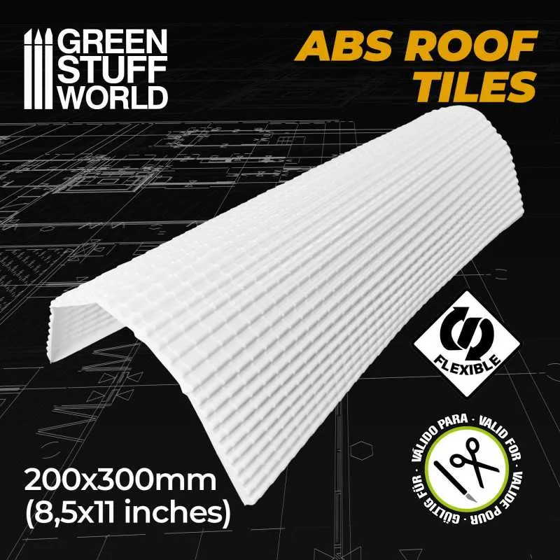 GSW Plasticard - Textured Roof Tiles Sheet 2,5x7mm