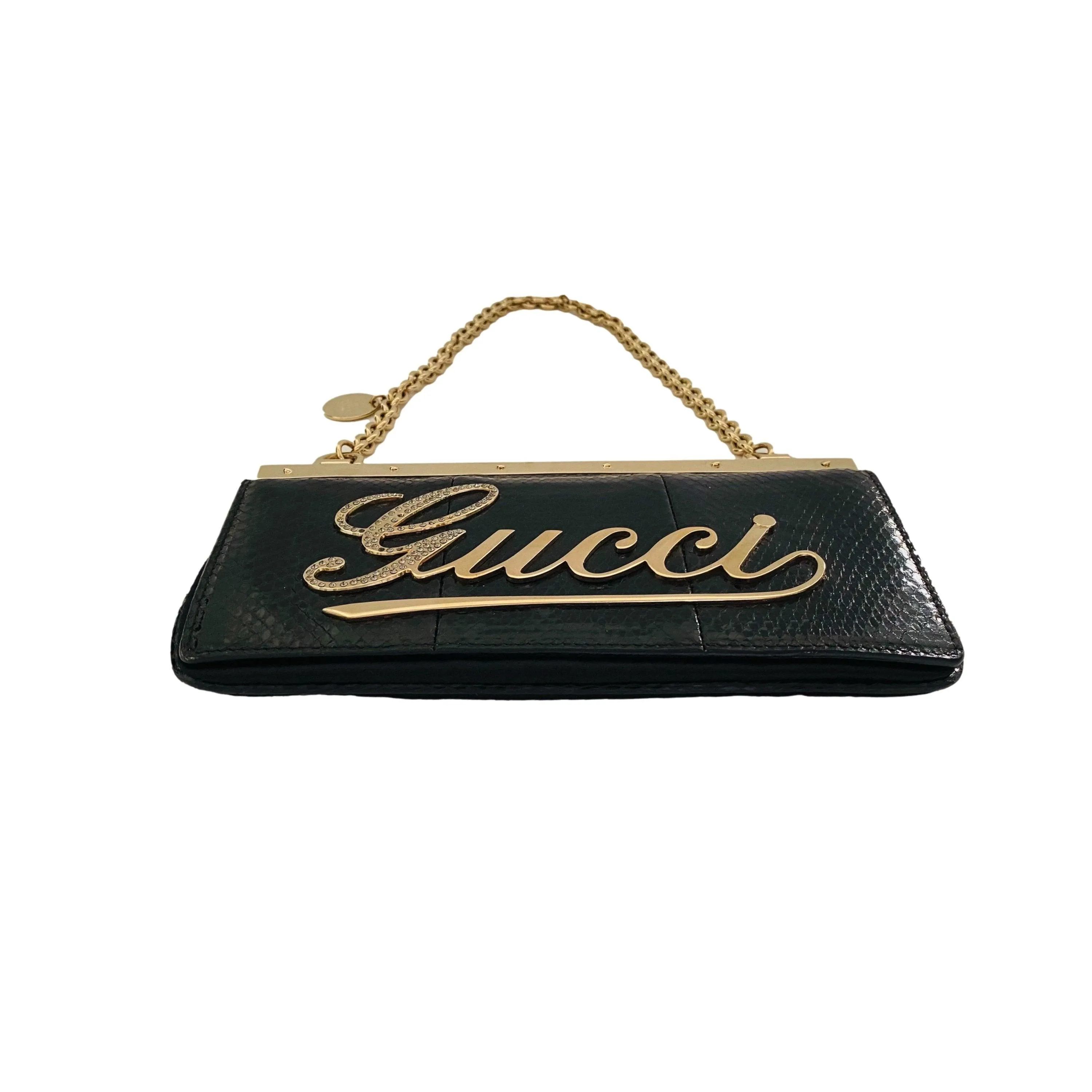 Gucci Black Rhinestone Mini Bag