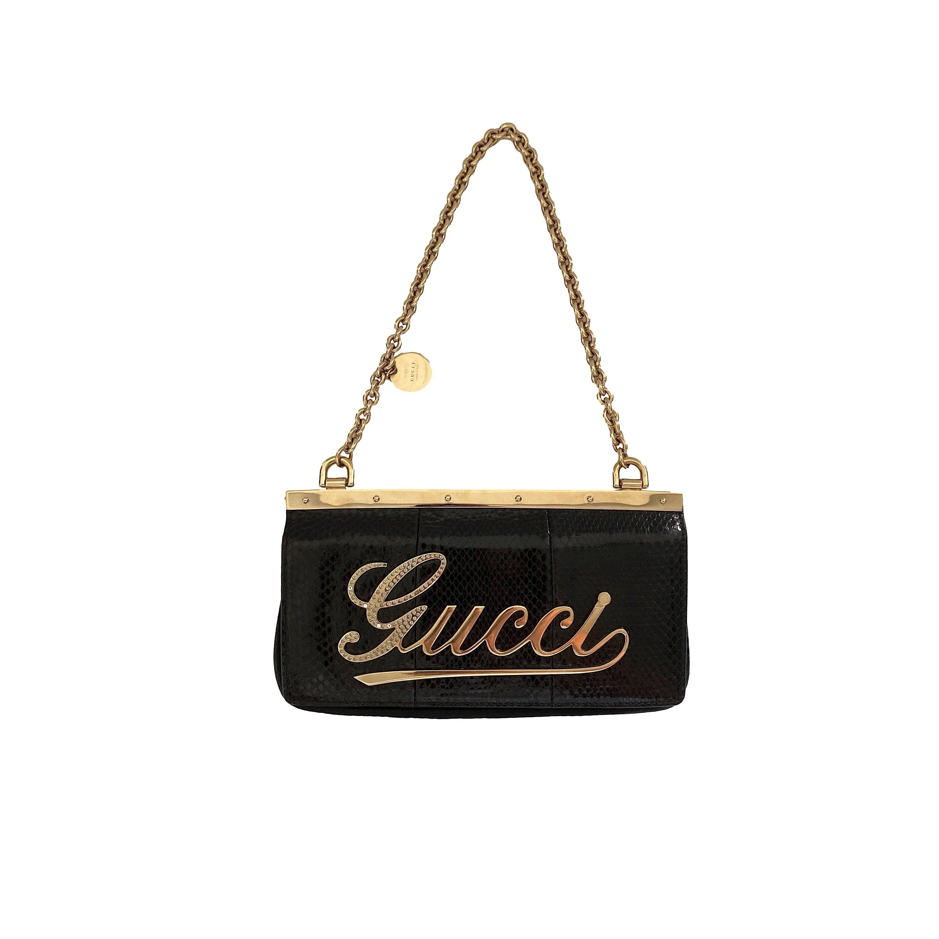 Gucci Black Rhinestone Mini Bag