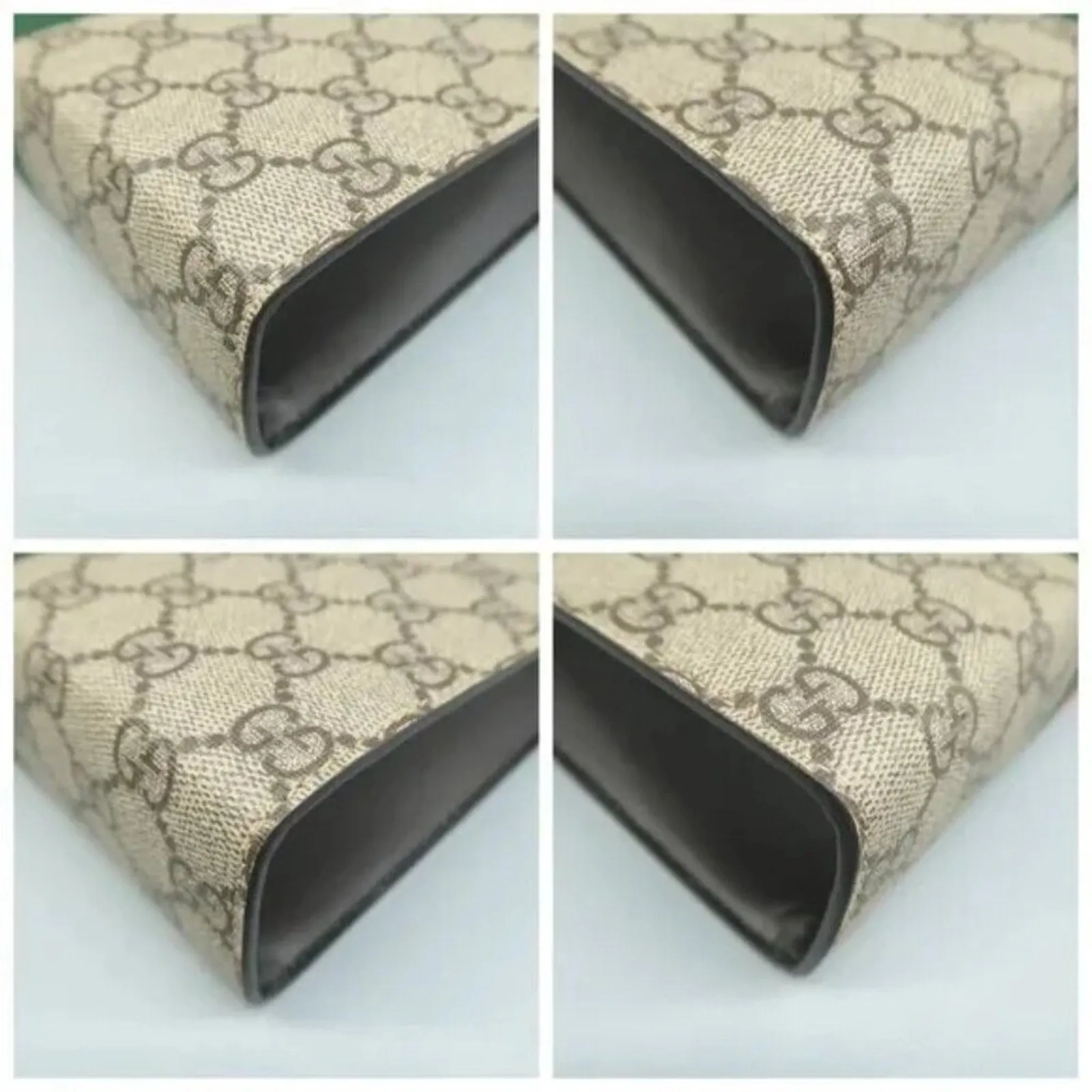 GUCCI Brown GG Canvas Clutch Bag