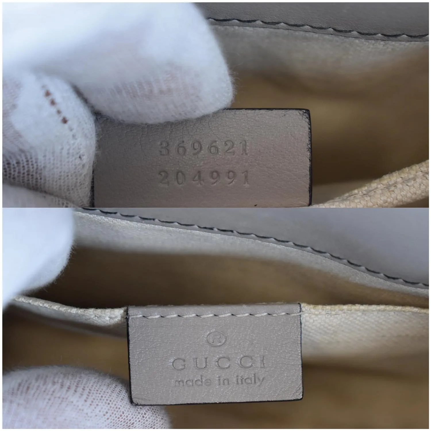 GUCCI Emily Guccissima Leather Chain Crossbody Bag Grey 369621