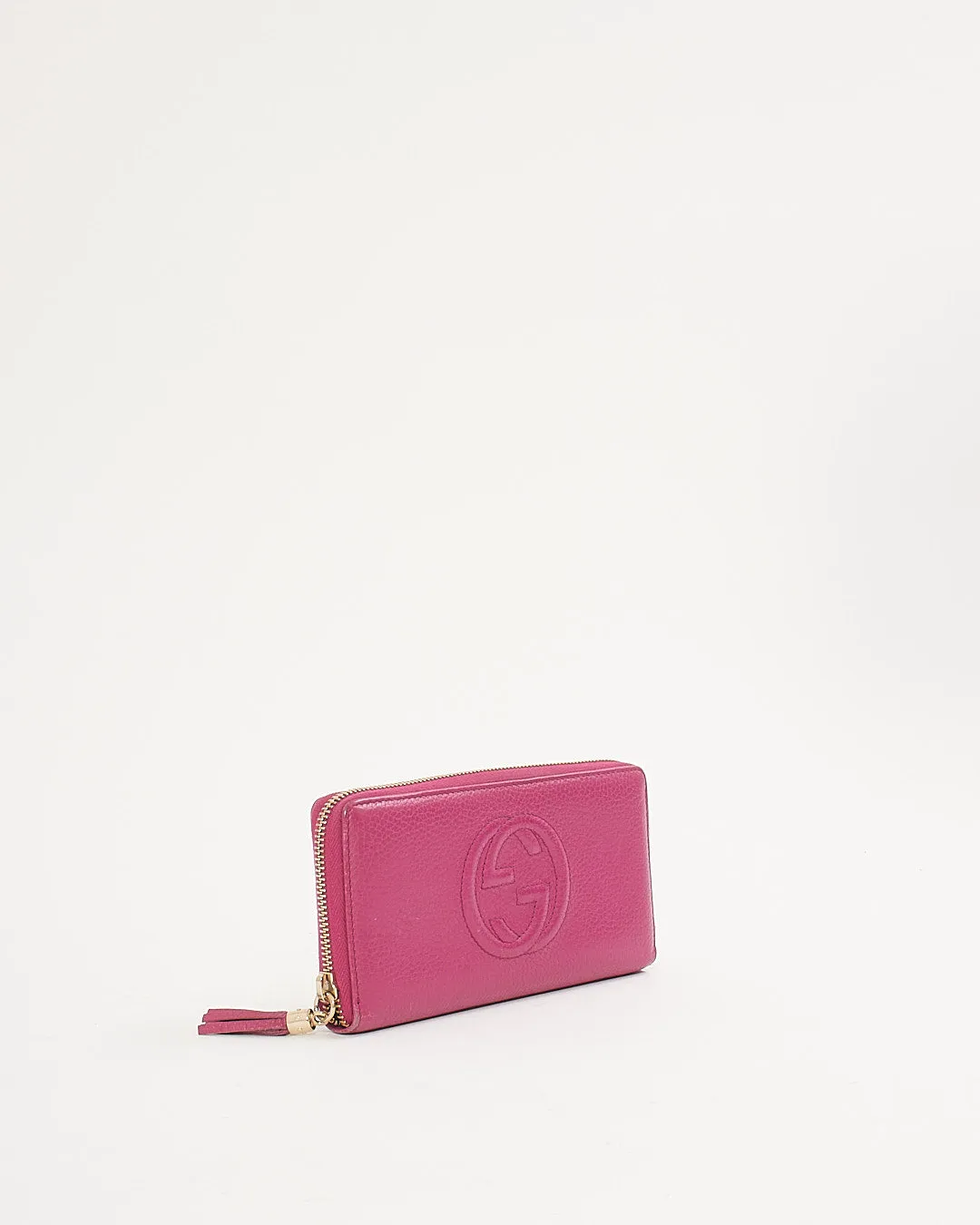 Gucci Fuchsia Leather Soho Zippy Wallet