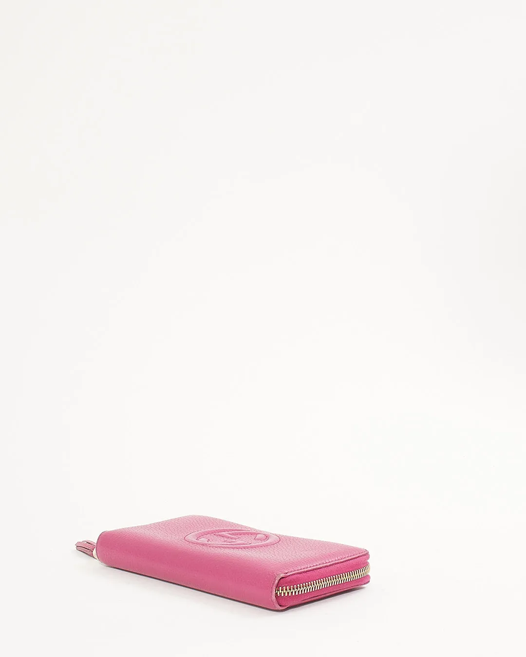 Gucci Fuchsia Leather Soho Zippy Wallet
