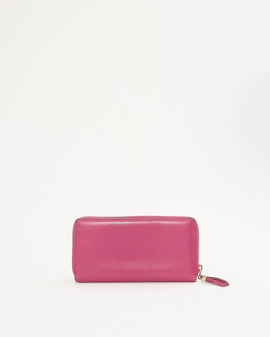 Gucci Fuchsia Leather Soho Zippy Wallet