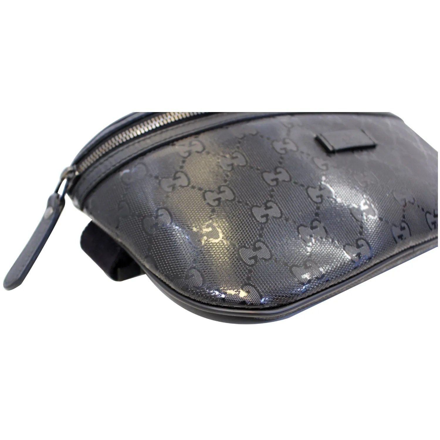 GUCCI GG Imprime Monogram Waist Bum Bag Black 233269