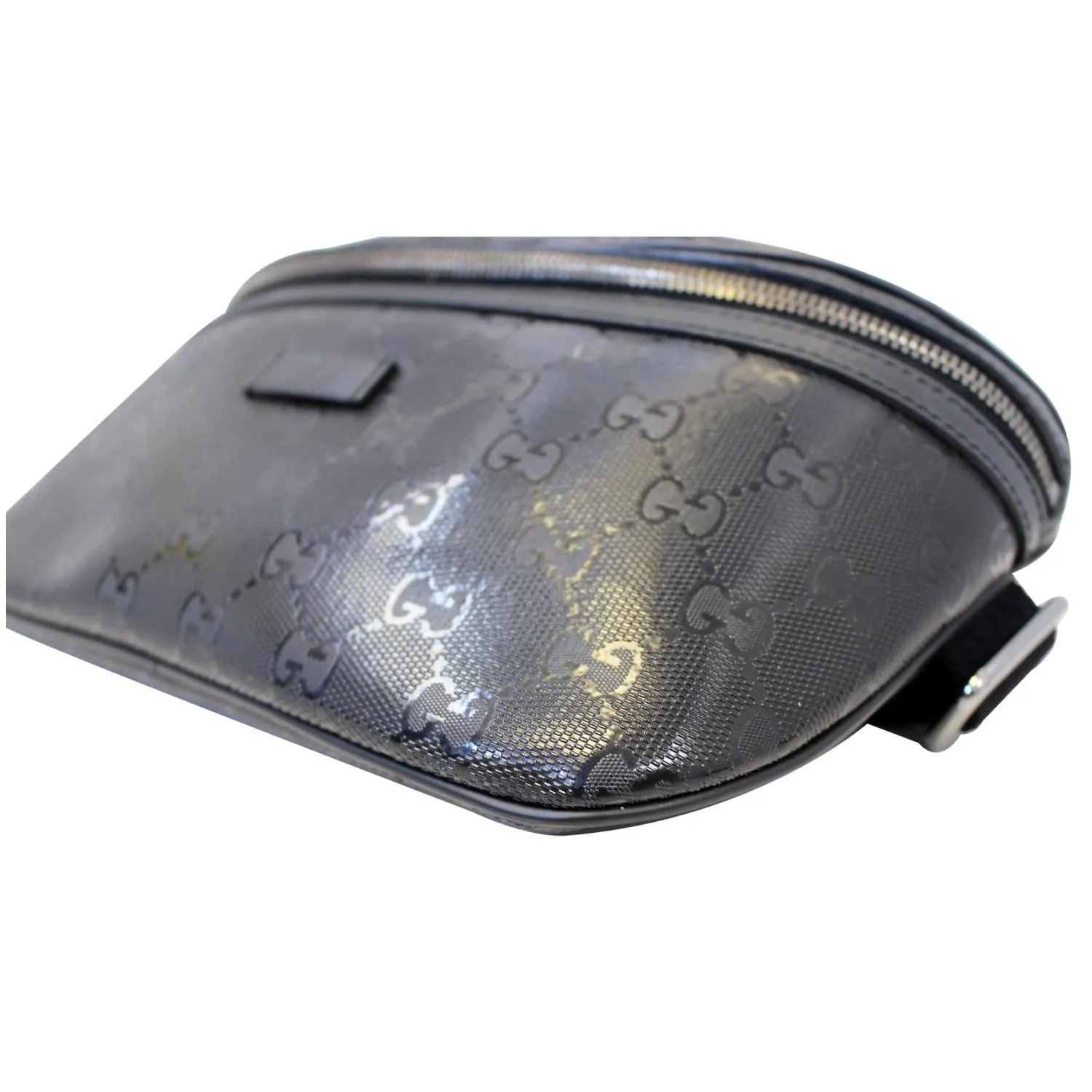 GUCCI GG Imprime Monogram Waist Bum Bag Black 233269