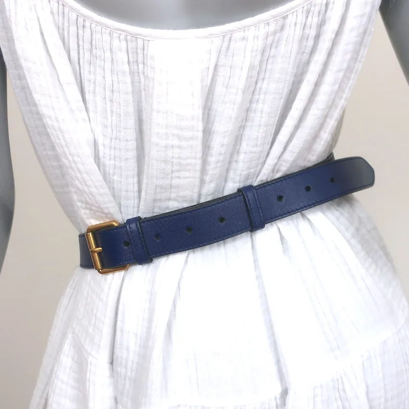 Gucci GG Marmont Belt Bag Navy Matelasse Velvet Size 85