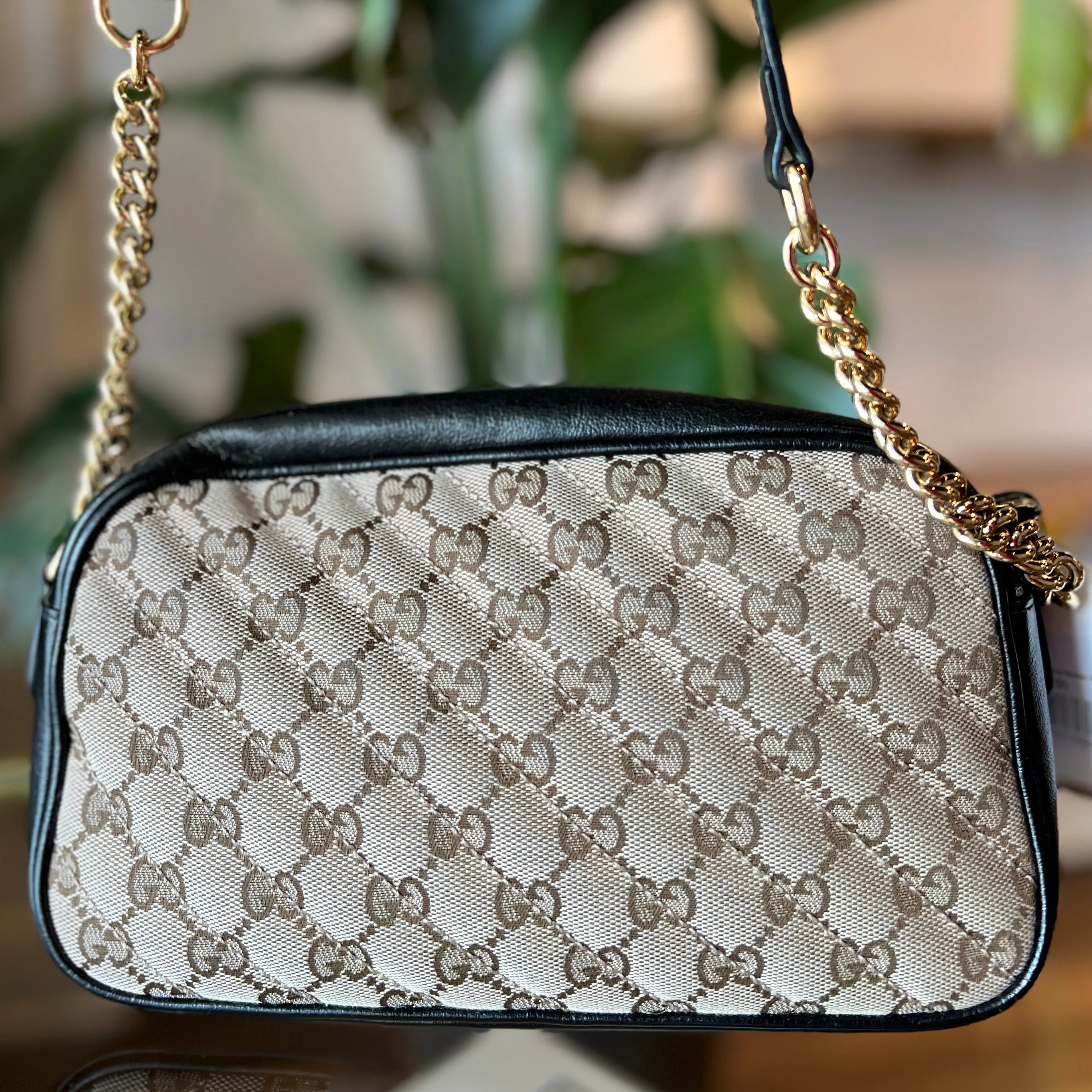 Gucci GG Marmont Diagonal Quilted Small Shoulder Bag