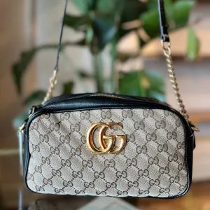 Gucci GG Marmont Diagonal Quilted Small Shoulder Bag