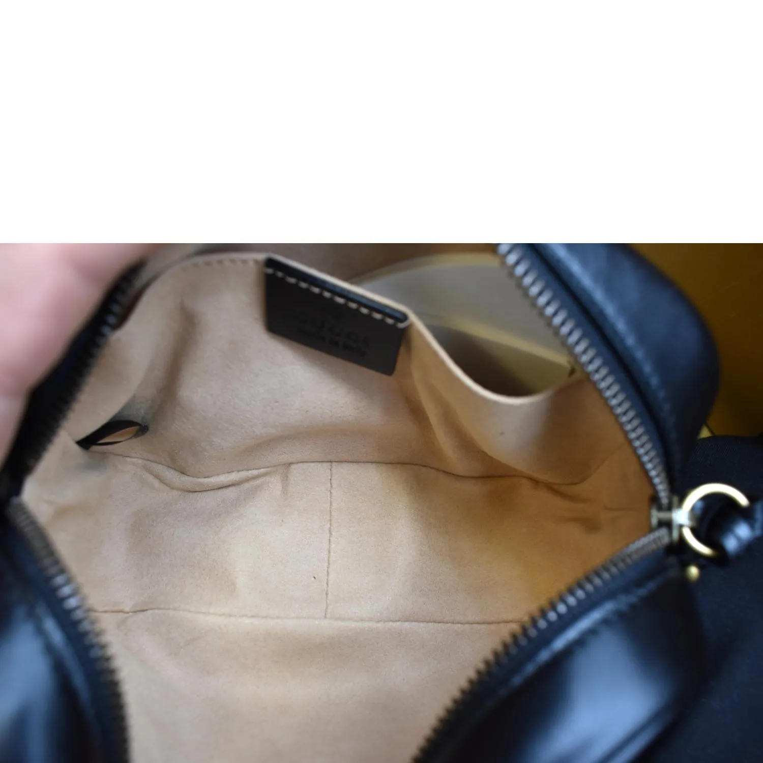 GUCCI GG Marmont Mini Calfskin Matelasse Crossbody Bag Black 634785