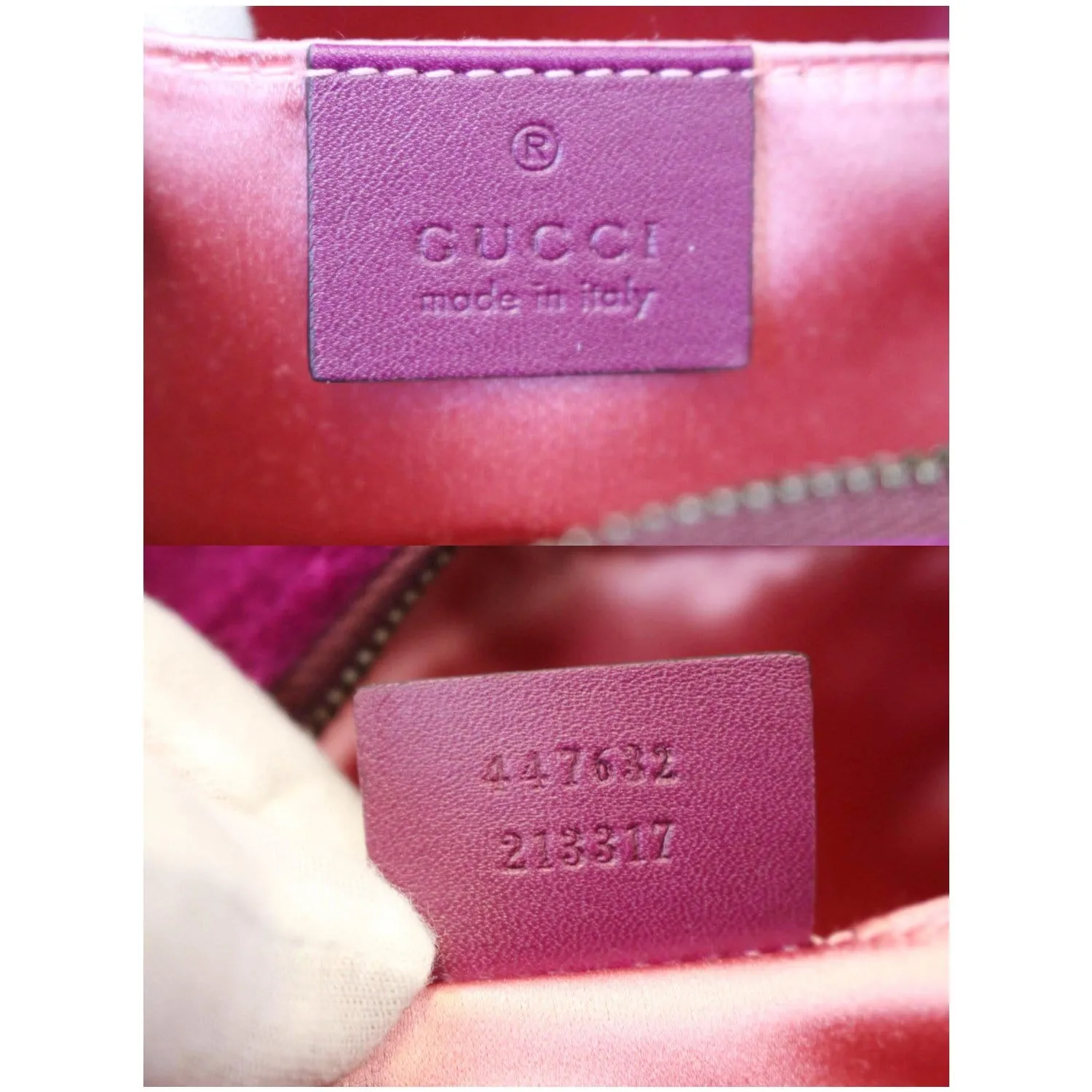GUCCI GG Marmont Velvet Small Crossbody Bag Plum