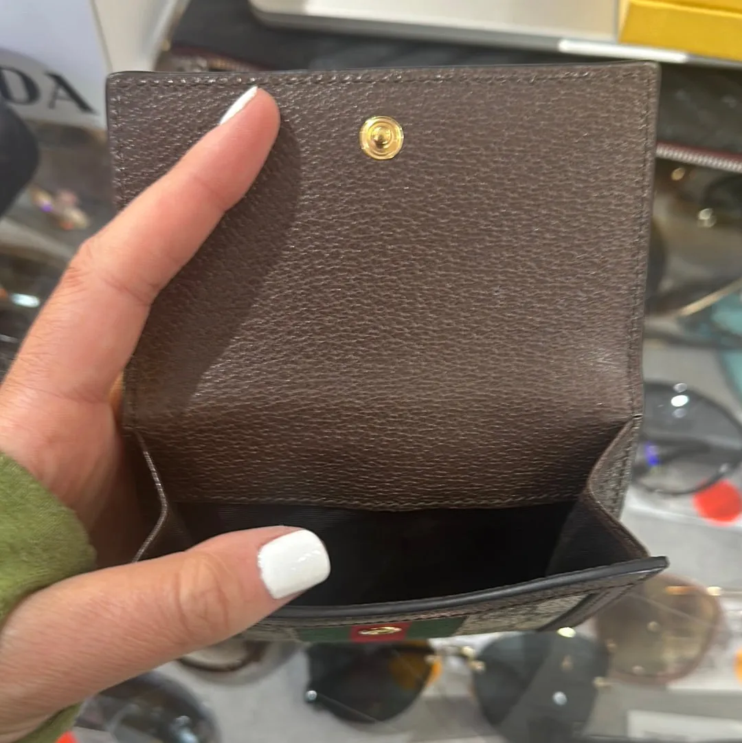 Gucci GG Monogram Web Supreme Folded Wallet