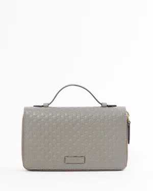 Gucci Grey Micro Guccissima Leather Organizer Wallet
