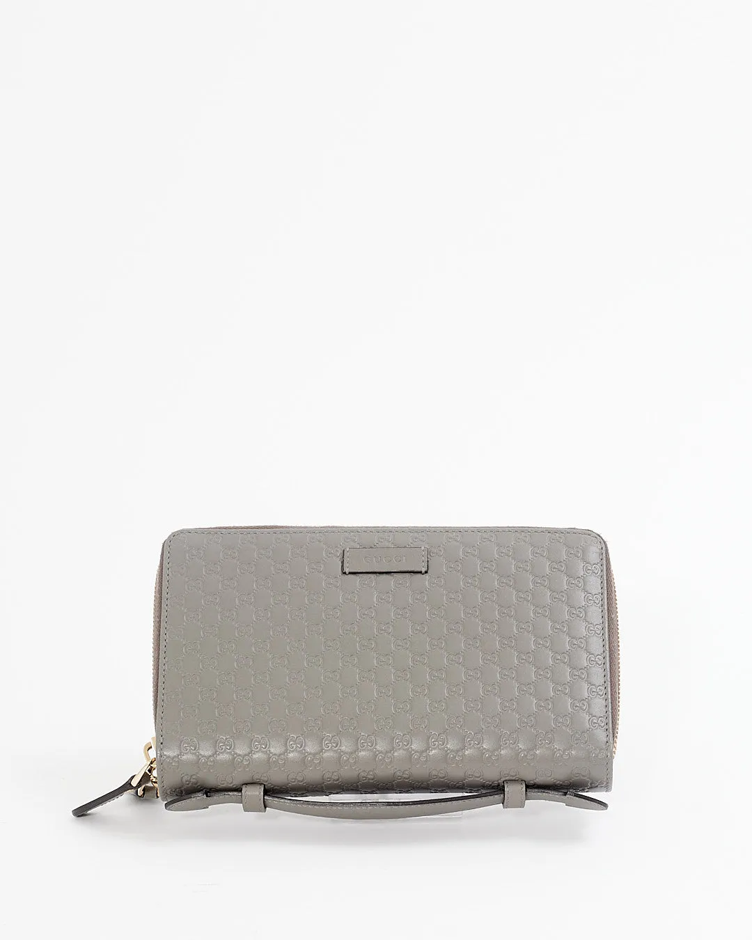 Gucci Grey Micro Guccissima Leather Organizer Wallet