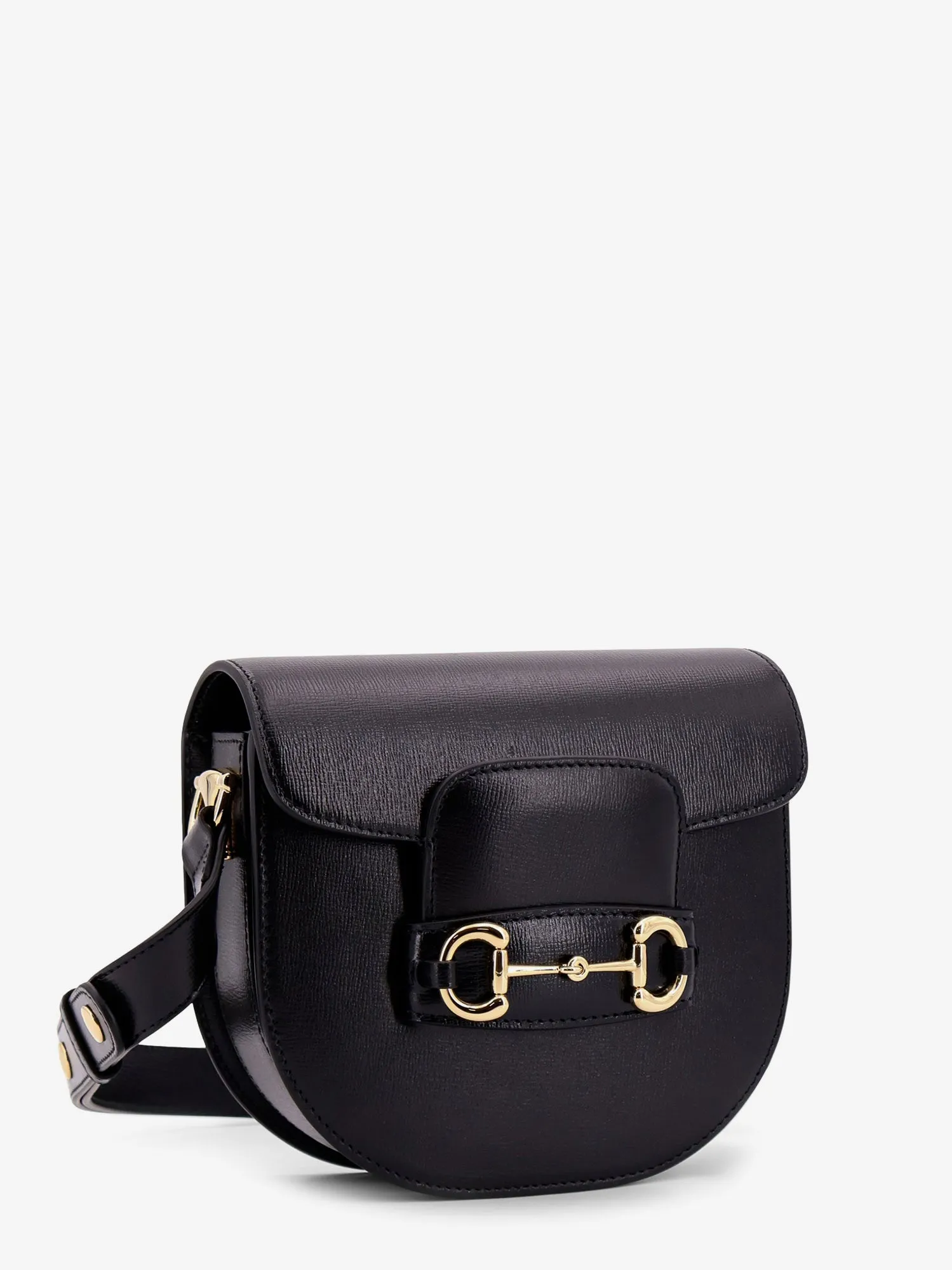 Gucci Leather Shoulder Bag With Iconic Metal Horsebit