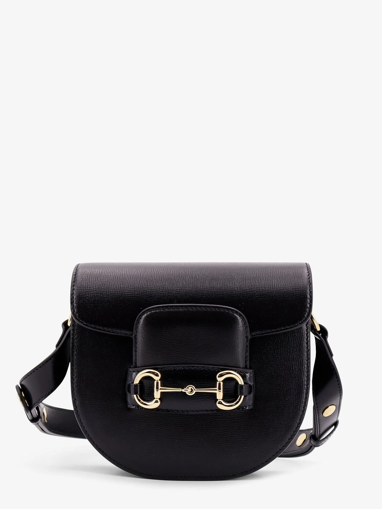 Gucci Leather Shoulder Bag With Iconic Metal Horsebit