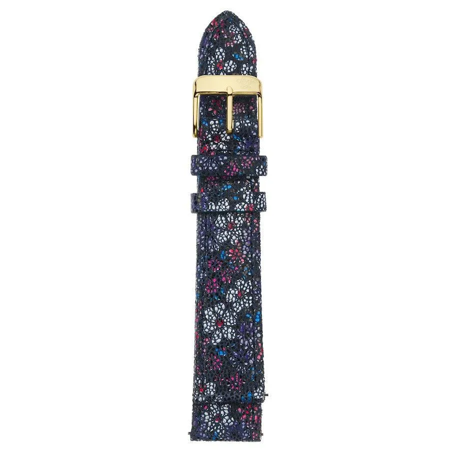 GV2 18mm Floral Pattern Leather Strap