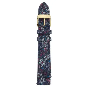 GV2 18mm Floral Pattern Leather Strap