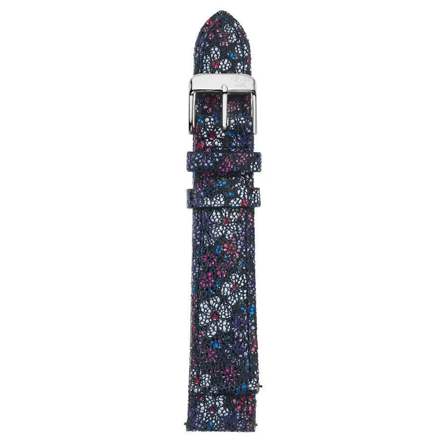 GV2 18mm Floral Pattern Leather Strap