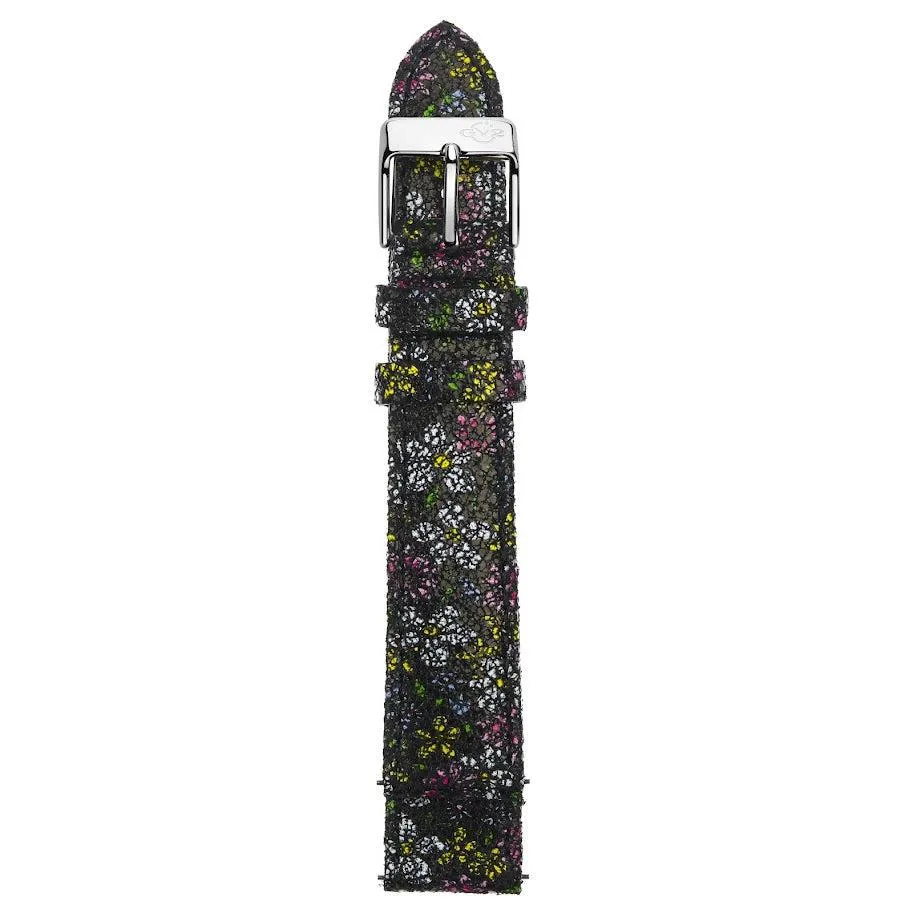 GV2 18mm Floral Pattern Leather Strap