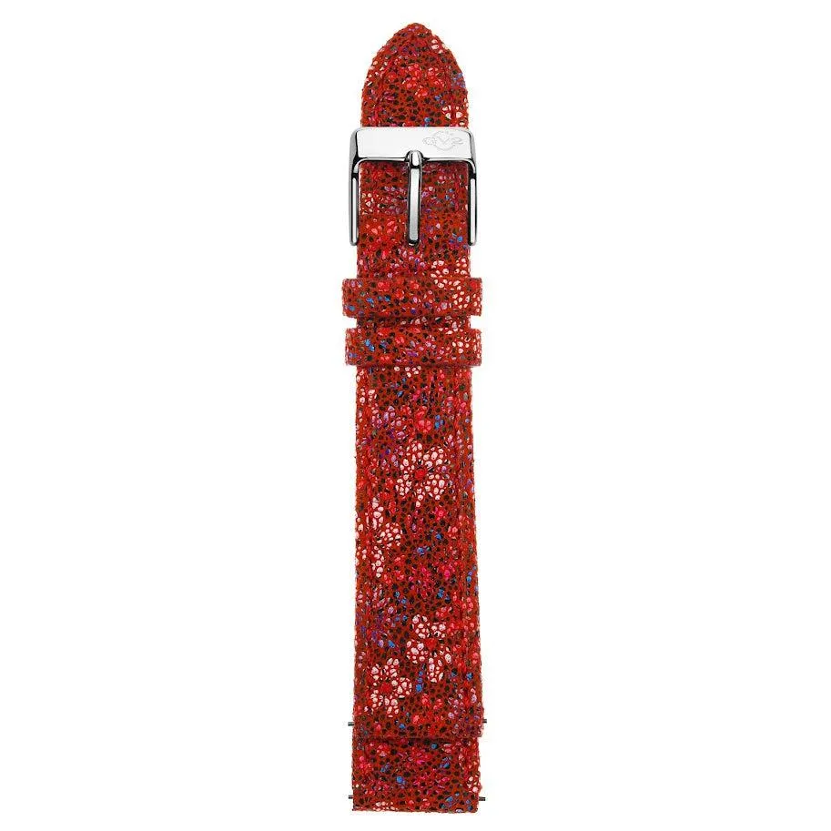 GV2 18mm Floral Pattern Leather Strap
