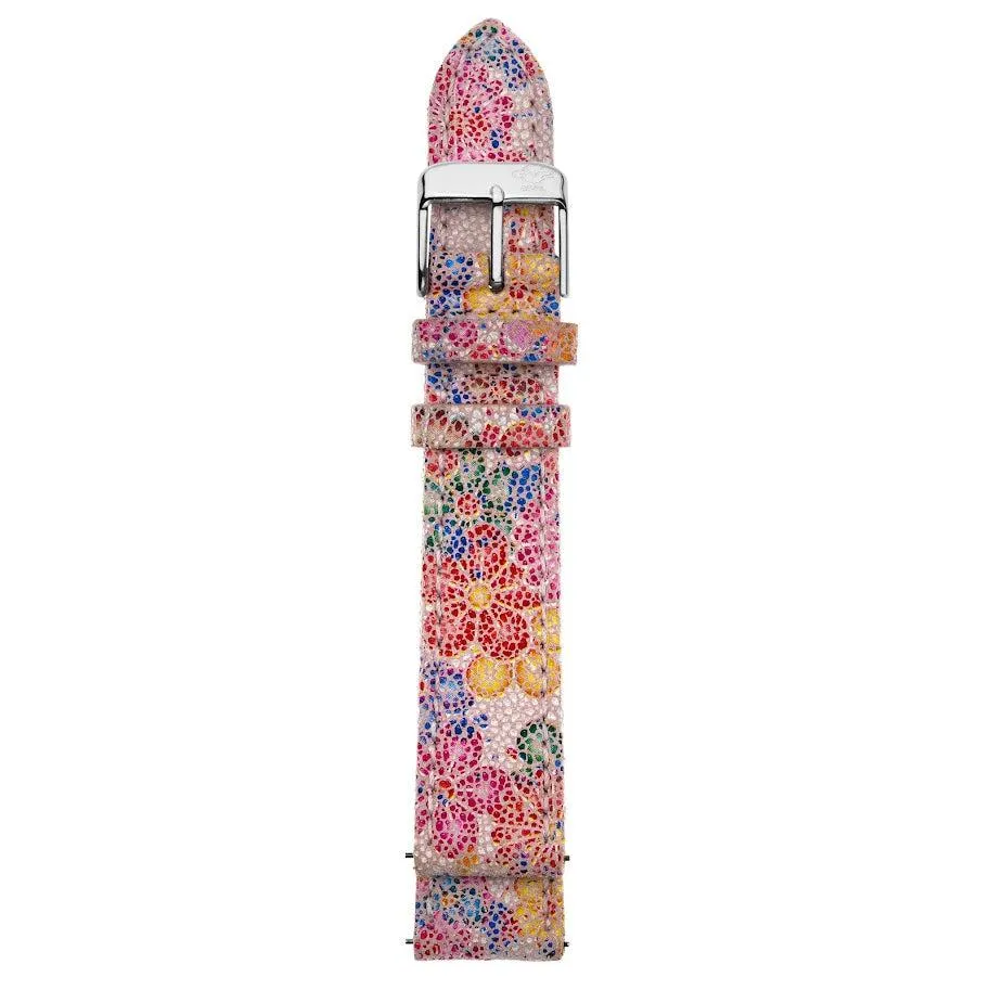 GV2 18mm Floral Pattern Leather Strap
