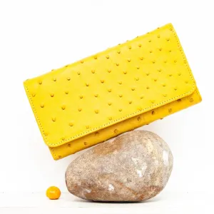 Handmade Ladies Zip Wallet Genuine Ostrich