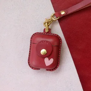 Handmade Leather AirPods 1,2 Cases with Wristlet Strap Leather AirPods Cases Airpod Case Cover